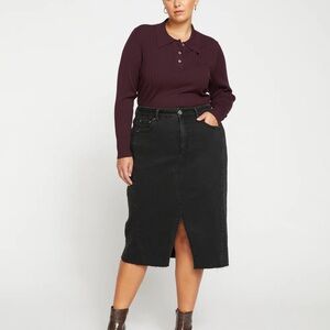 Universal Standard Dakota Denim Midi Skirt